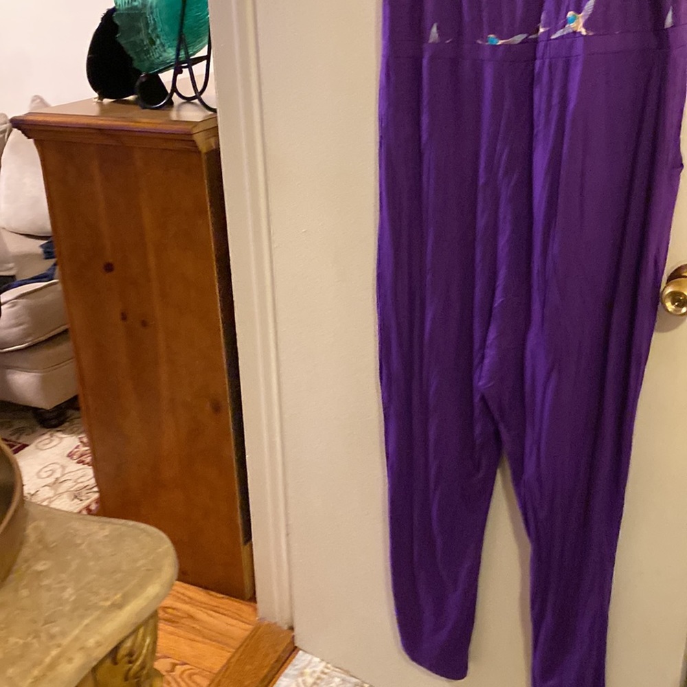 twiggy LONDON Purple Bird Print Jumpsuit - Picture 5 of 5